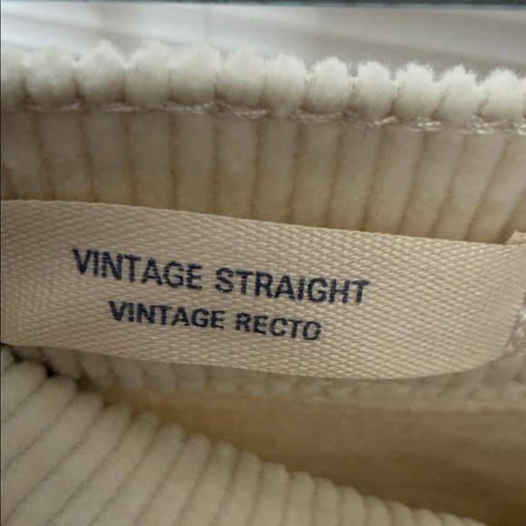 Universal Thread Vintage Straight Cream Corduroy Pants - Picture 5 of 7